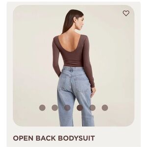 Nuuds Brown Open Back Bodysuit